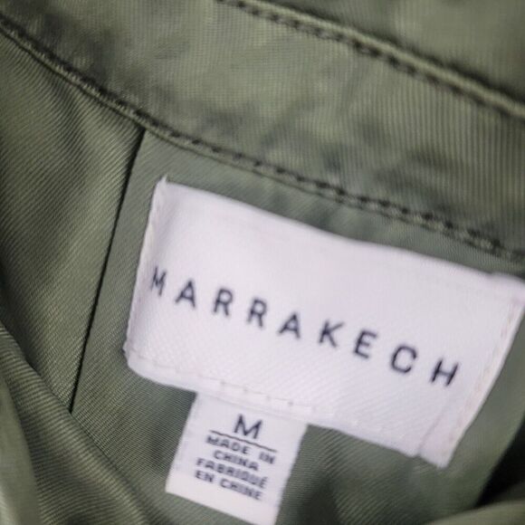 Anthropologie Marrakech Women's Medium Lightweight Shirt Jacket Military Green - Picture 8 of 13